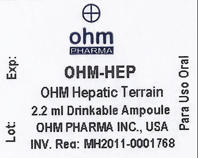 Ampoule Label (Ohm Hep Amp)